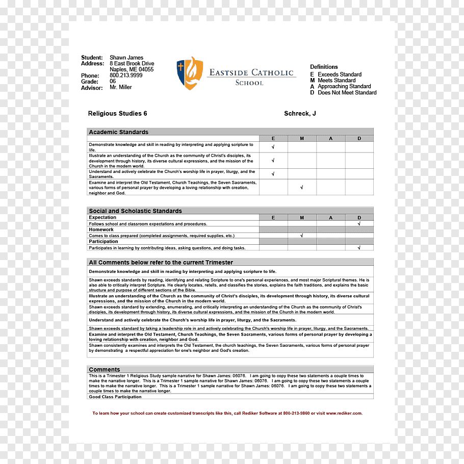 Report Card Middle School Template National Secondary School Report Card Middle School Template National Secondary School