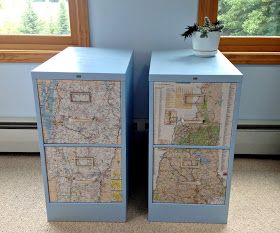 Fancy File Cabinet Decoupage Map Clroom Pinterest Fancy File Cabinet Decoupage Map