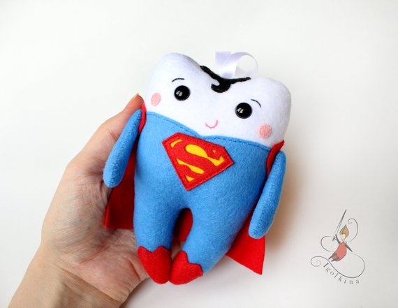 Batman SuperHero Blue Boys Tooth Fairy Pillow
