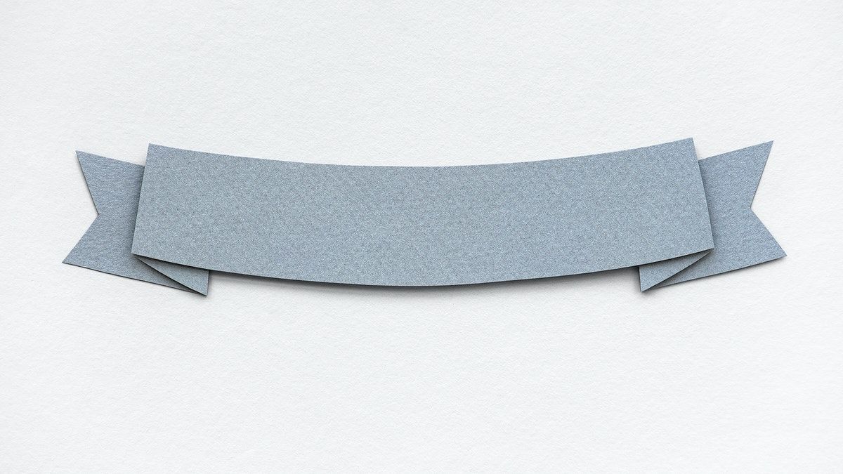 Download Download premium psd of Gray ribbon paper craft banner ...