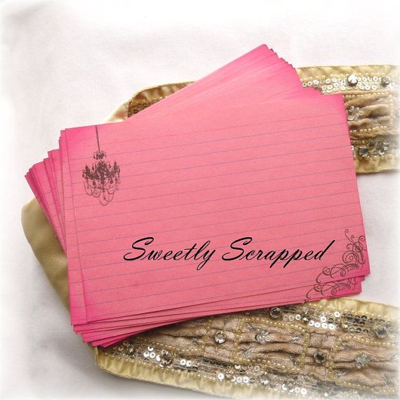 these delightfully shabby chic index cards can be used to how to write recipes on index cards