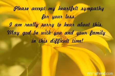 picture Please Accept Our Deepest Condolences For Your Loss sympathy card messages