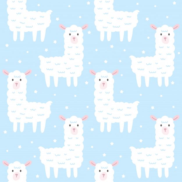 Cute llama seamless pattern background | Premium Vector #Freepik #vector #pattern #hand #character #cartoon Monkey Illustration, Balloon Illustration, Monkey Pattern, Animal Pattern, Cute Wombat, Paw Cartoon, Walking Cartoon, Cute T Rex, Hipster Accessories