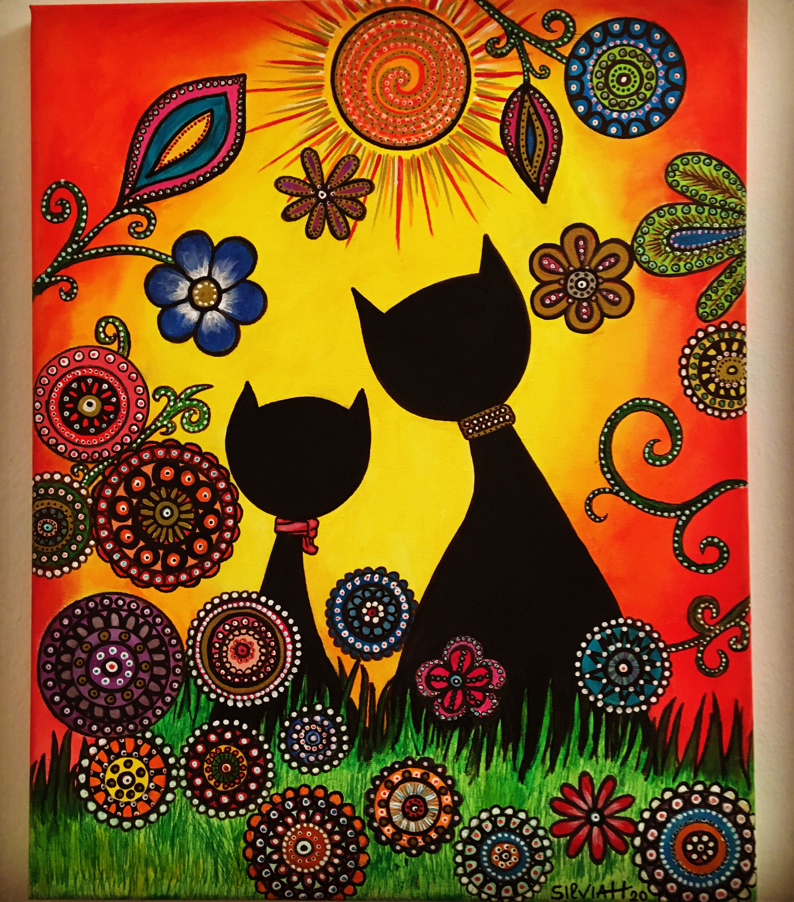 Magic Moment Dot Art Painting Black Cat Art Canvas Painting Tutorials magic-moment-dot-art-painting-black-cat-art-canvas-painting-tutorials