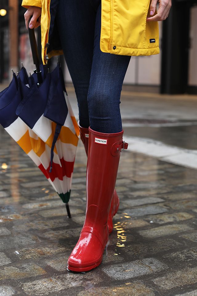 military red hunter rain boots