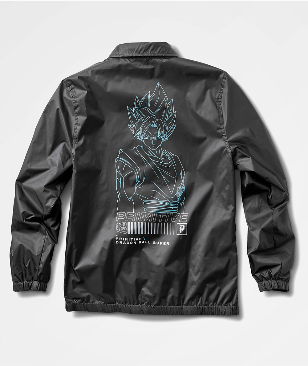 Primitive X Dragon Ball Super Super Saiyun Goku Black Coaches Jacket Zumiez Coach Jacket Goku Black Dragon Ball Super