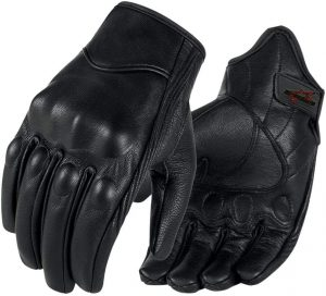 Mens Premium Leather Motorcycle Cruising Street Palm Sliders Biker Gloves XL Mens Premium Leather Motorcycle Cruising Street Palm Sliders Biker Gloves XL