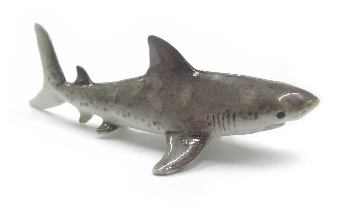 Tiny Cute ceramic figurine shark~nice gift from Thailand