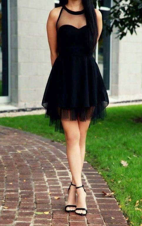 Cute Heels with Short Black Dresses
