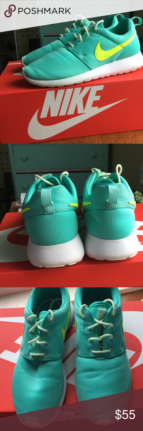 Nike Roshes Blue Green New Nike Shoes Nike Roshe Nike