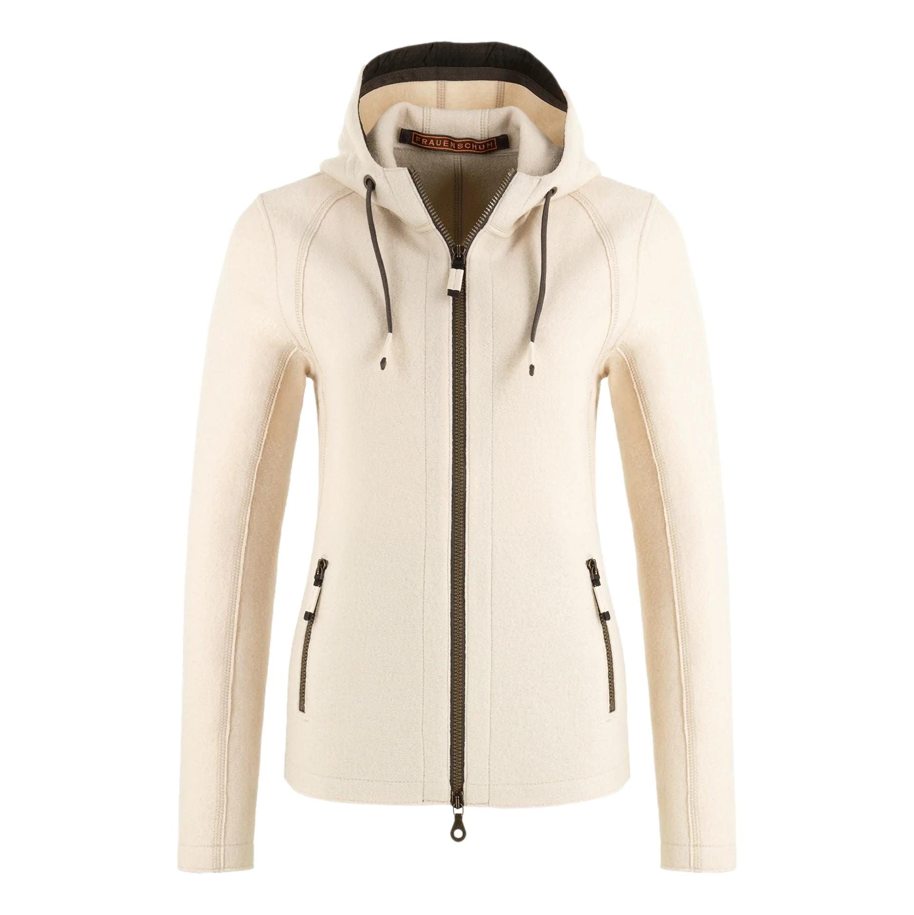 FRAUENSCHUH SKI VEST FRAUENSCHUH - Vest Avery CW Merino - Match Laren Wool Cardigan, Wool Jacket, Laren, Avery, Ecru, Front Zipper, Puma Jacket, Jackets For Women, Raincoat