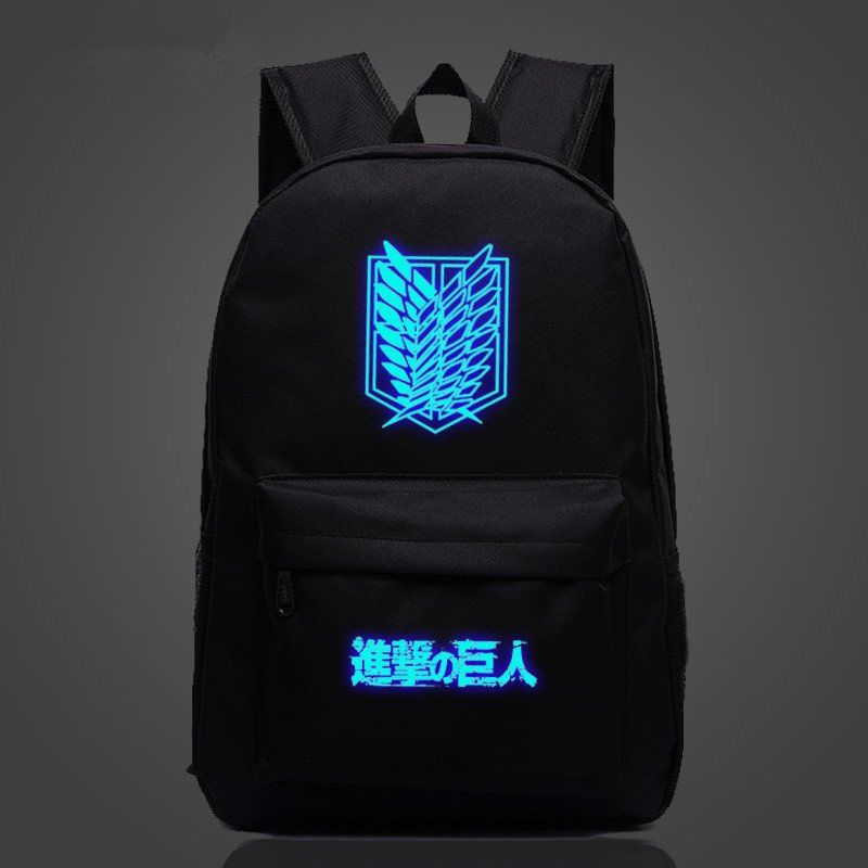 Anime Attack On Titan AOT Canvas Backpack Casual Drawstring Bag Cosplay Rucksack