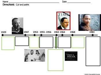 martin luther king jr timeline and activities timelines