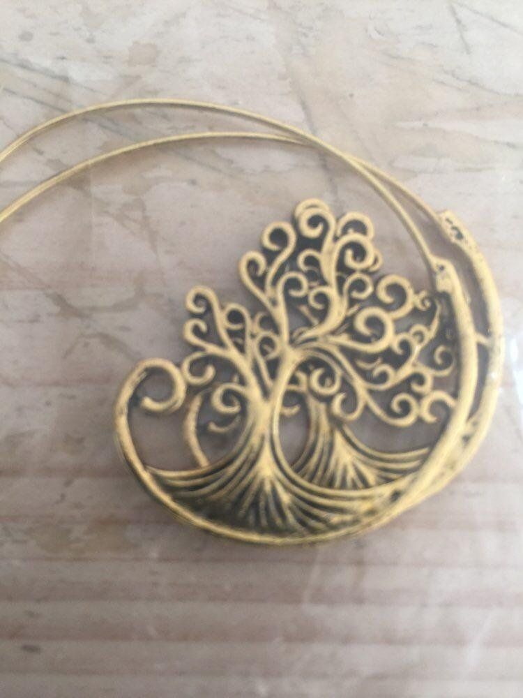 ✿ CREPE GOLDEN SPIRAL TREE ✿ Orecchini splendidamente decorati ✿ CREPE GOLDEN SPIRAL TREE ✿ Orecchini splendidamente decorati