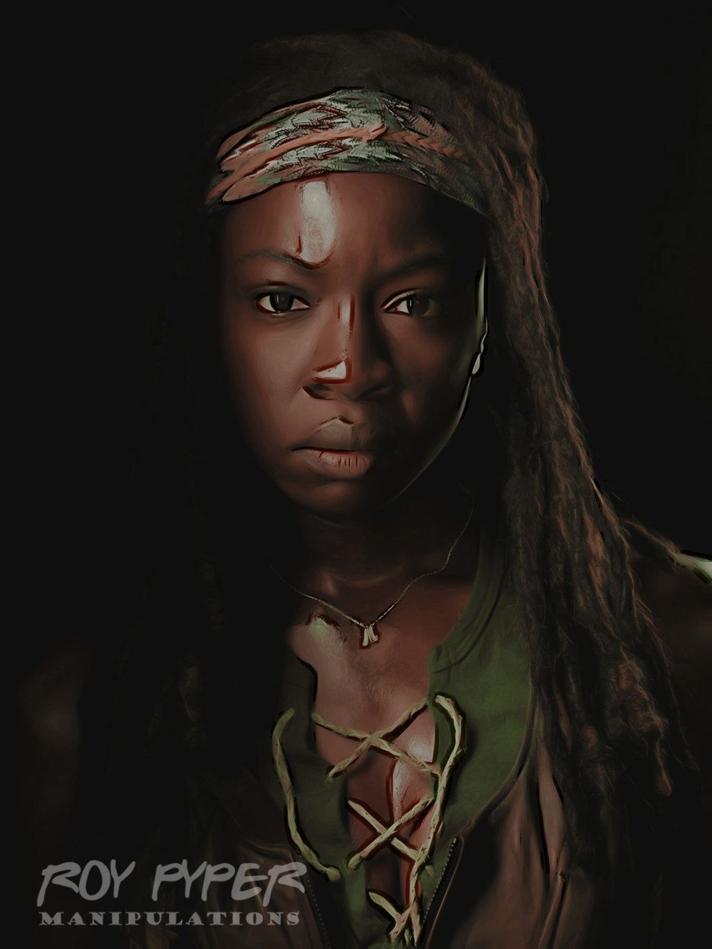 The Walking Dead Michonne Crayon Re Edit Ver 3 Walking Dead 4 Walking Dead Season 4 The Walking Dead Tv