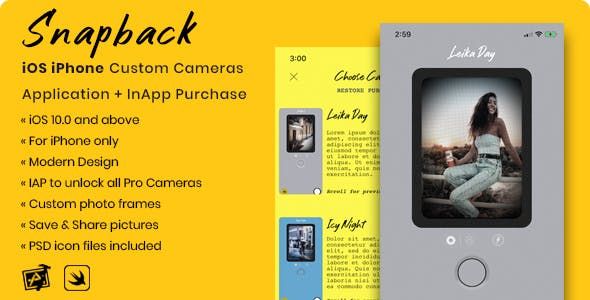 Snapback Is A Full Working Custom Cameras Application That Offers