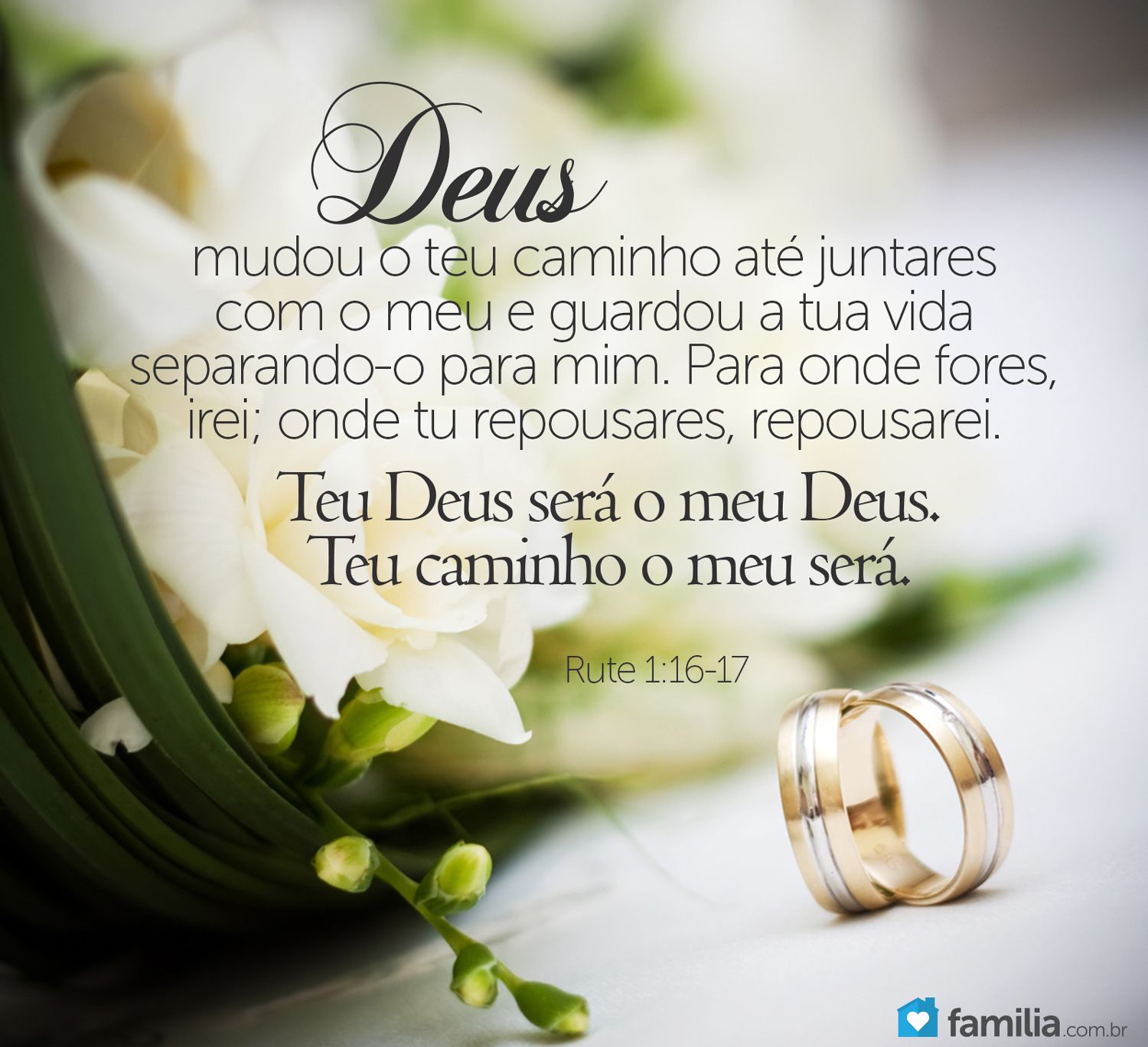 Teu Deus será o meu Deus. Teu caminho o meu será. Casal