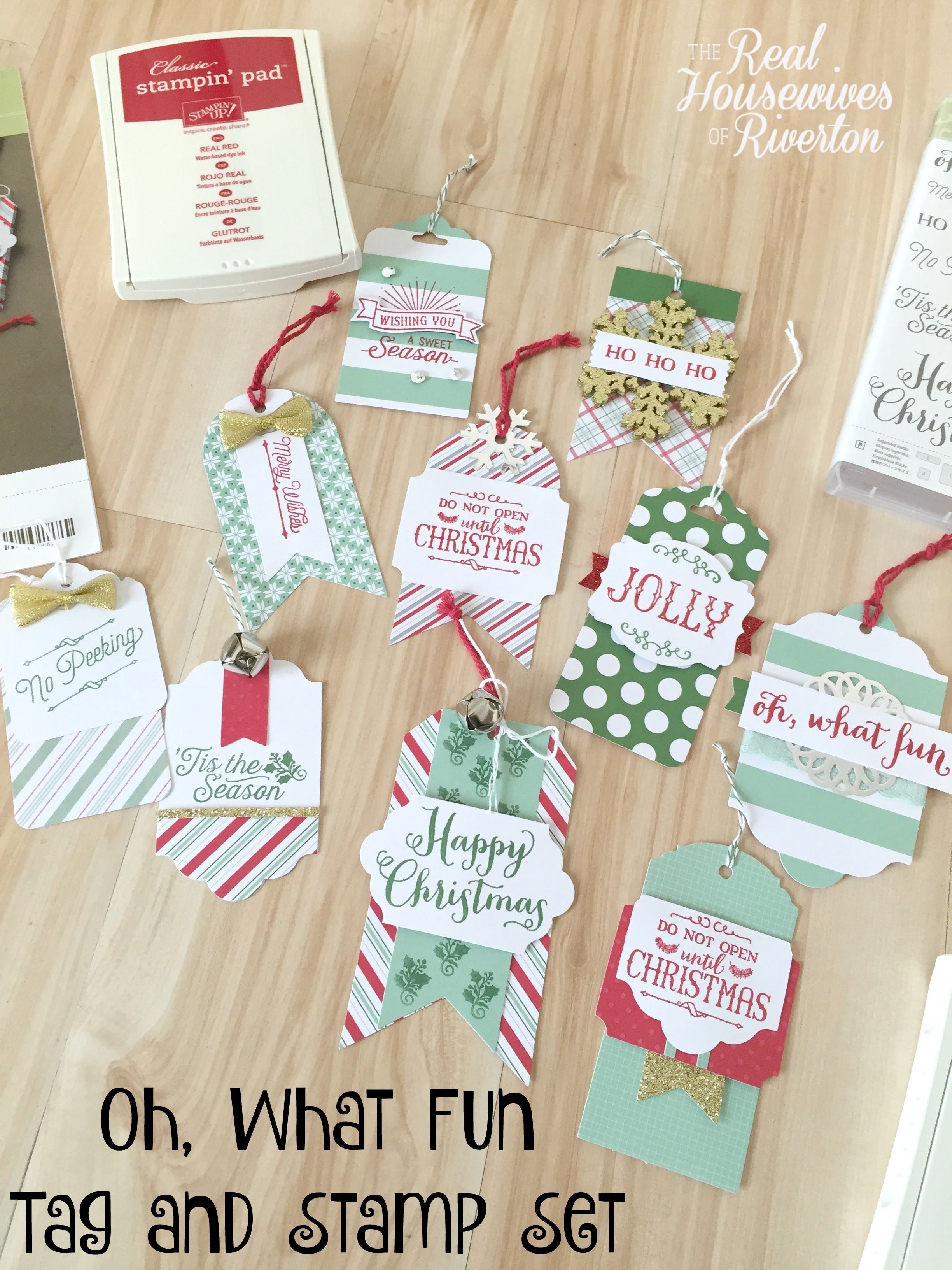 Oh, What Fun Stampin’ UP! Christmas Tag and Stamp Set Christmas tag