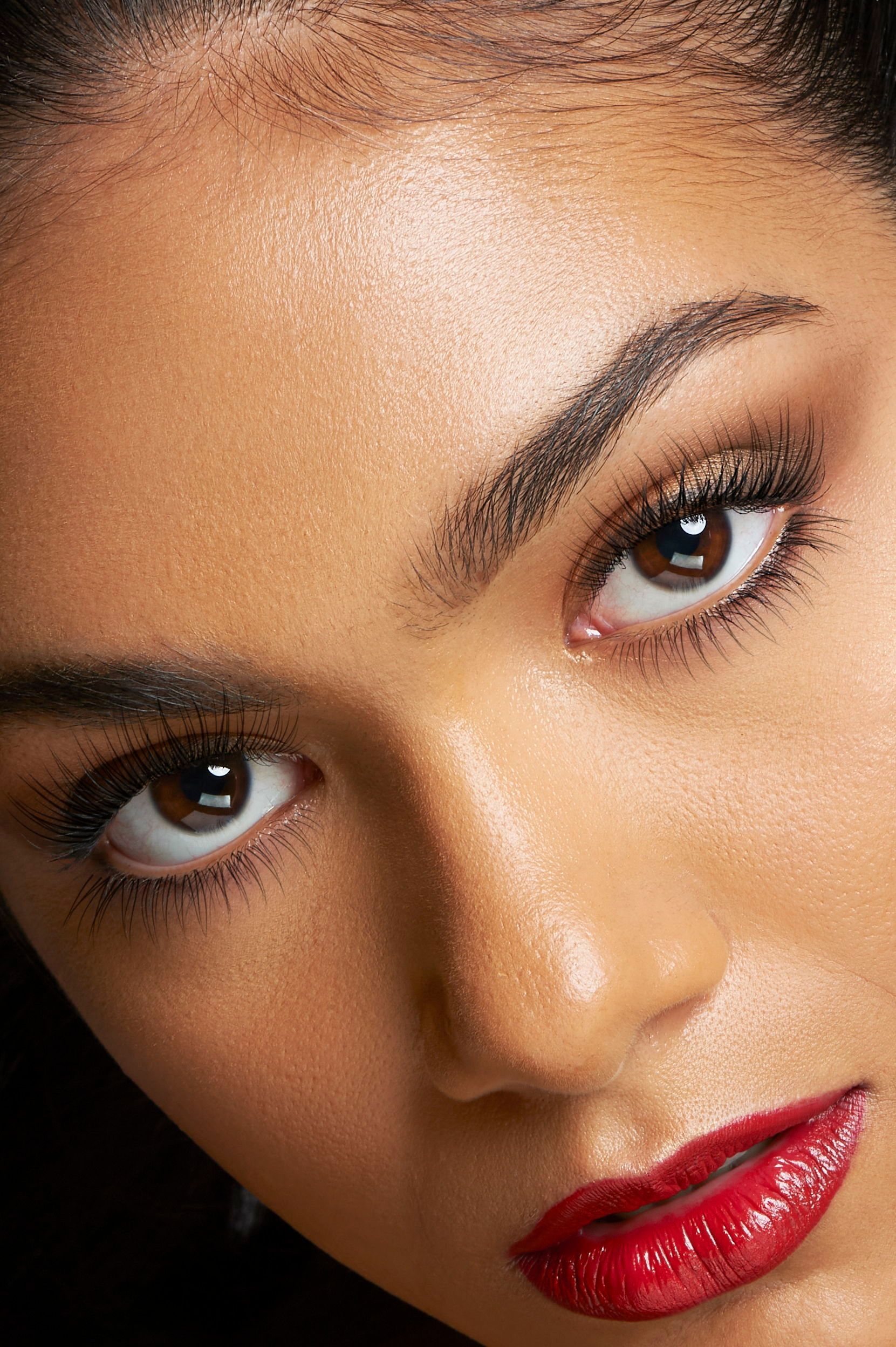 Macro beauty capturing the creative skill of the make-up artist