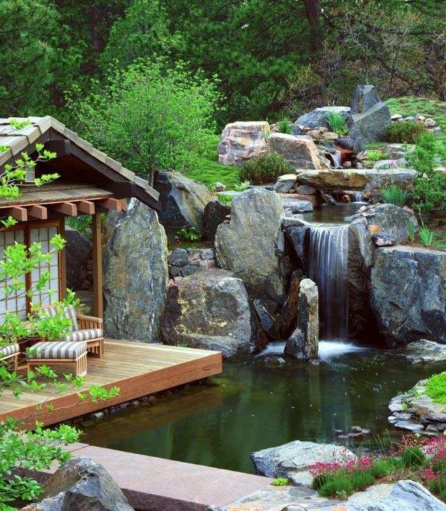 wassergarten wohlfühloase-planen ideen-gestaltung mit natursteinen - cascadas en jardines wassergarten wohlfühloase-planen ideen-gestaltung mit natursteinen - cascadas en jardines