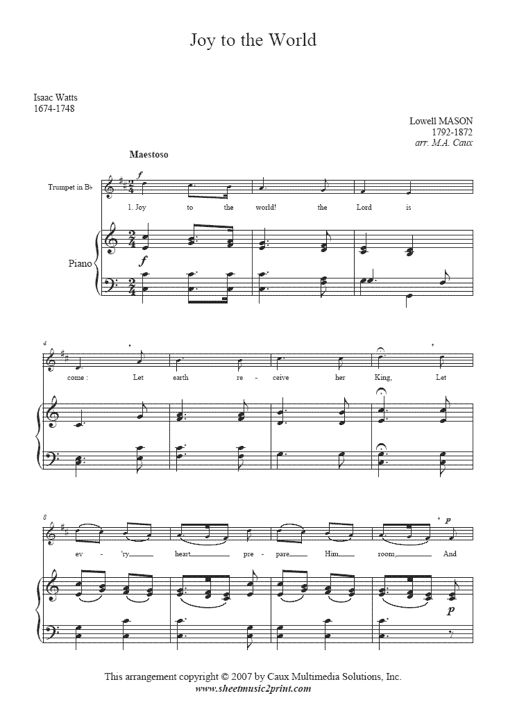 trumpet sheet music joy to the world trumpet sheetmusic2print one holy lamb sheet music