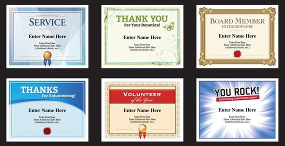 non profit certificates pack non profit non profit volunteer