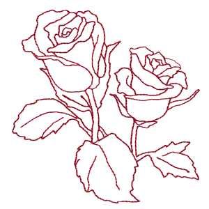 Download Redwork Roses embroidery design | Redwork embroidery ...