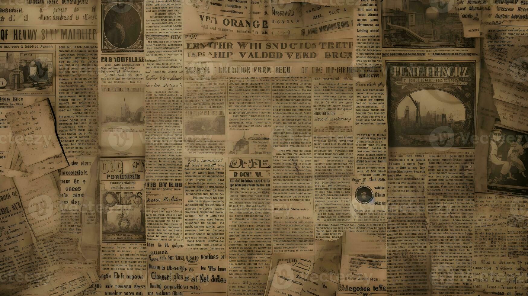 Download the newspaper wallpaper ,old newspaper background ,generative ai 23729676 royalty-free Stock Photo f...