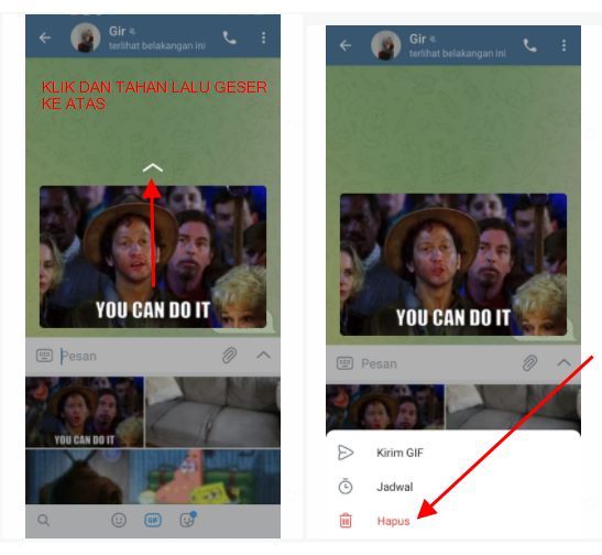 cara hapus gif di keyboard telegram