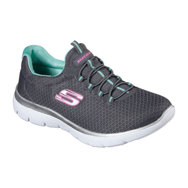 Skechers Summits Womens Walking Shoes Lace Up Womenshoesnearme Women Shoes Walking Shoes Women Leather Shoes Woman