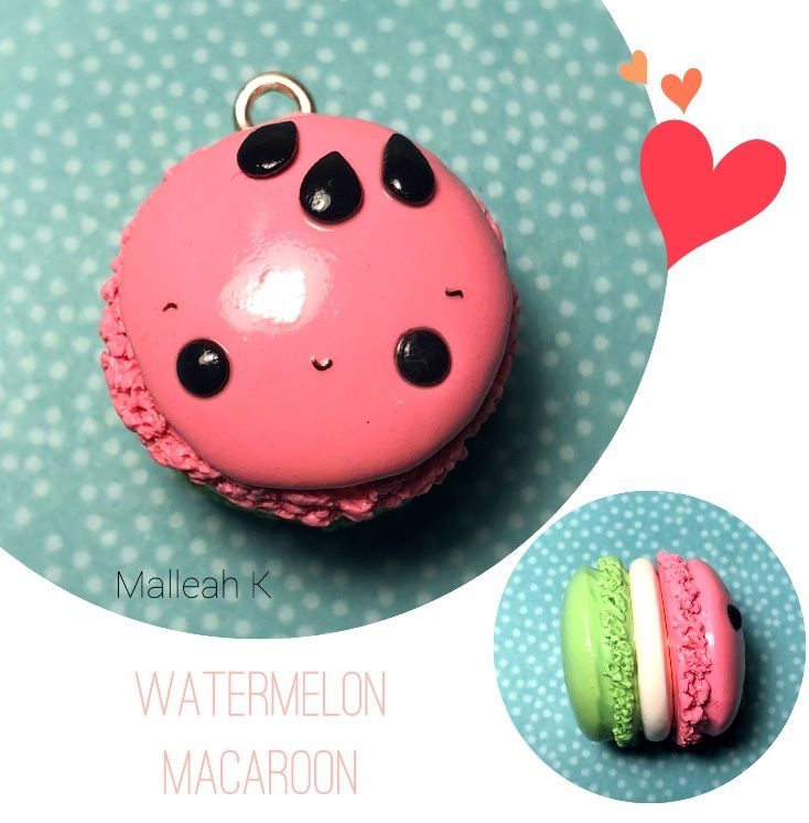 watermelon macaron Fimo Kawaii, Polymer Clay Kawaii, Fimo Clay, Polymer ...