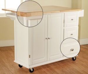 White Kitchen Cart Large Wood Butcher Block Dining Island White Kitchen Cart Large Wood Butcher Block Dining Island Drawers Rolling