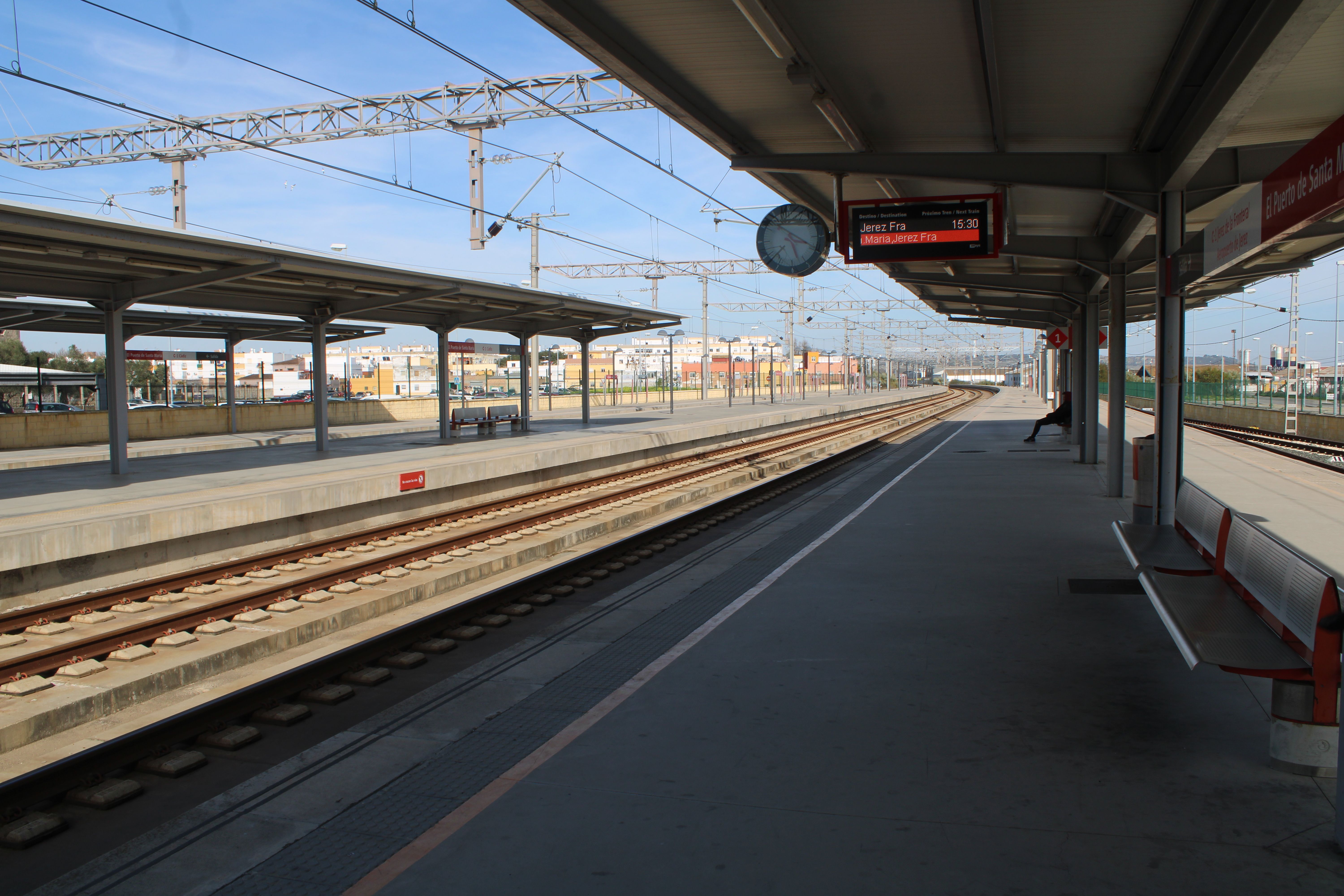 panorámica de la actual estación de El Puerto de Santa María