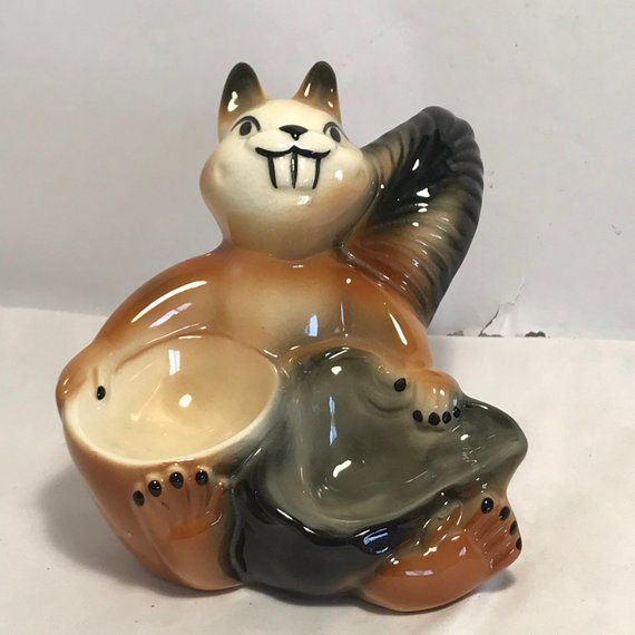 Vintage 1957 Chipmunk Vanity Wallet Coins Watch Valet Trinket Jewelry Dish Mcm Vintage Jewelry Dish Valet