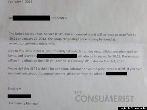 letter increase rent