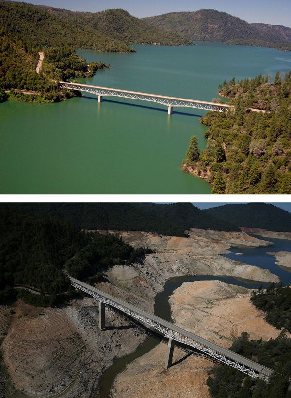 Pin En California Antes Y Despues Sequia Agosto 2014