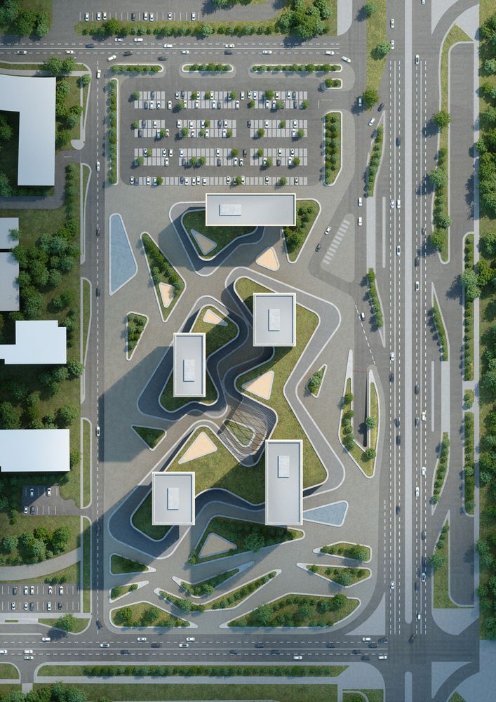 Gallery of Fundamental and Omega Design New "Tulip City" for Astana's World Expo Site - 6 Architecture Design Concept, Architecture Site Plan, Masterplan Architecture, Landscape Architecture Plan, Urban Design Concept, Urban Design Plan, Landscape Design Plans, Urban Architecture, Diagram Architecture