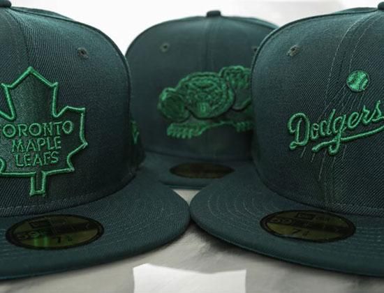 custom tonal dark green 59fifty fitted cap by new era x nba mlb new era flyers 50th black
