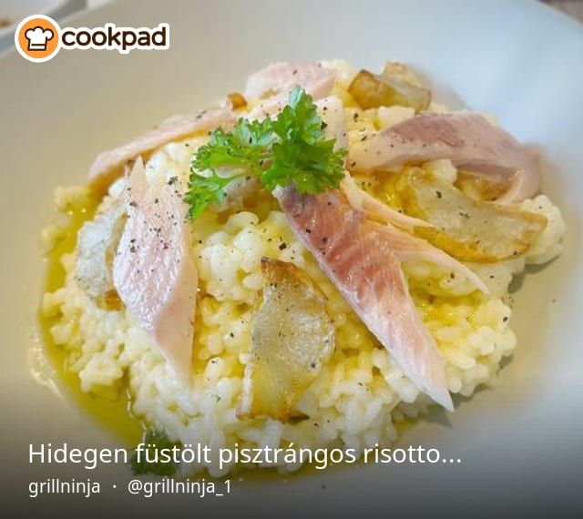 Hidegen füstölt pisztrángos risotto csicsókával Tuna, Potato Salad, Potatoes, Fish, Meat, Ethnic Recipes, Token, Invite, Potato