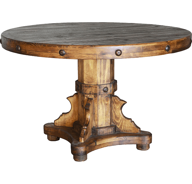 Old West Rustic Round Dining Table Wood Wood Dining Table Rustic Round, Rustic Wooden Round Dining Table
