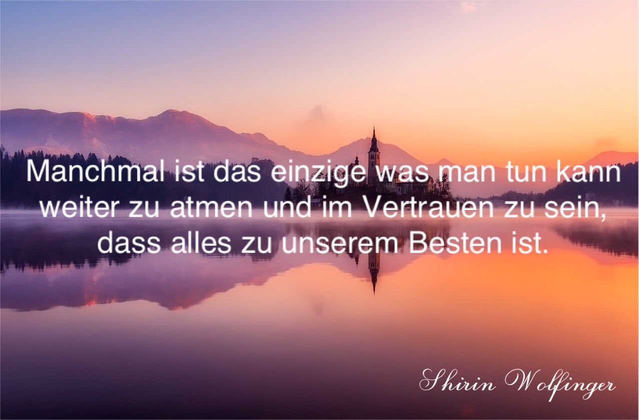 Gerade jetzt kurz innehalten und im Vertrauen sein... das Leben hält