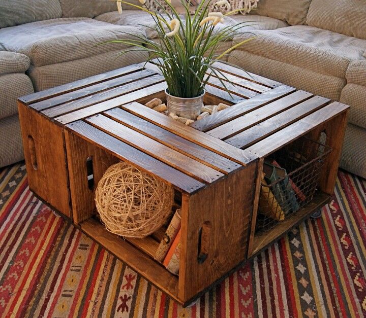 Household Wine Crate Coffee Table Decor - Coffee Table Art Ideas Household Wine Crate Coffee Table Decor - Coffee Table Art Ideas