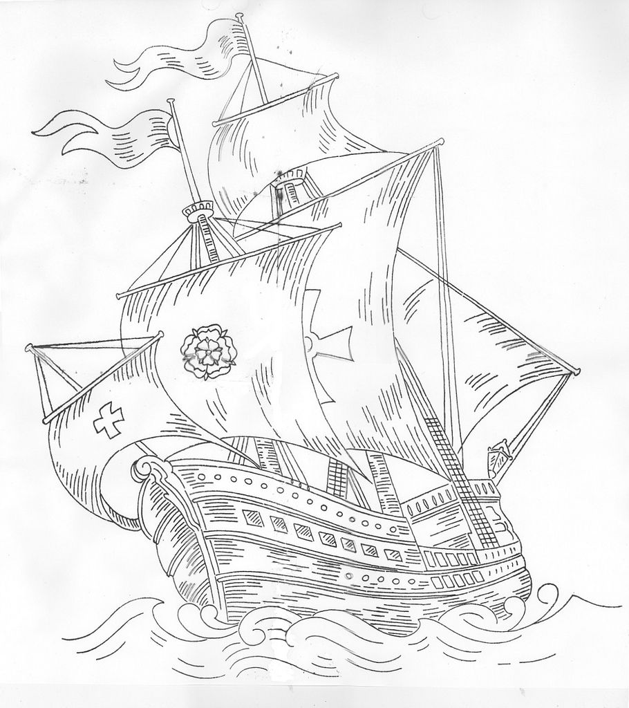Download ship7 | Coloring pages, Embroidery patterns, Adult ...