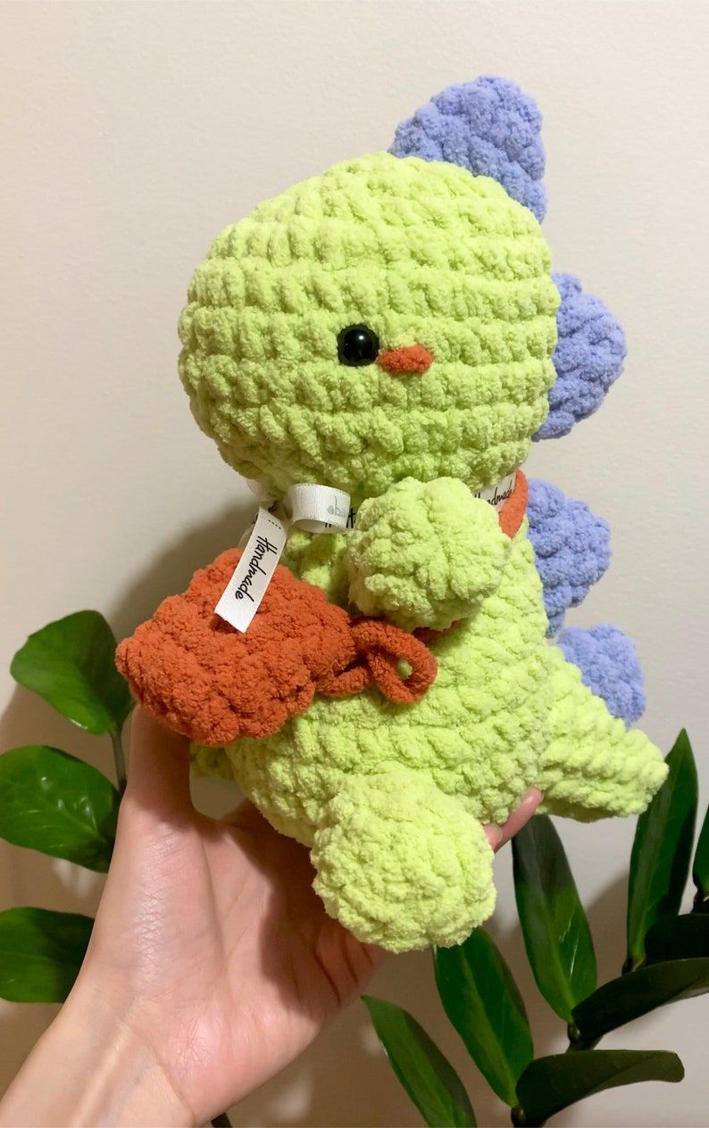 PDF Pattern Easy Crochet Amigurumi Pattern printable | Etsy Canada Mini Bag Pattern, Pdf Pattern, Bulky Yarn, Dk Yarn, Crochet Patterns Amigurumi, Crochet Toys, Dinosaur Printables, Crochet Basics, Easy Crochet