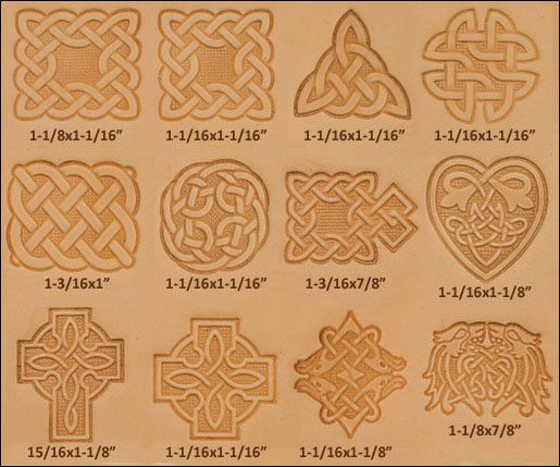 Craftool Celtic 3-D Stamp Set 13 Piece Tandy Leather 8161-00 Free Priority Ship