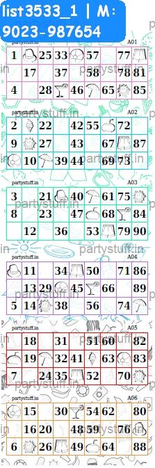 summer classic tambola housie book pages image fill tambola housie in