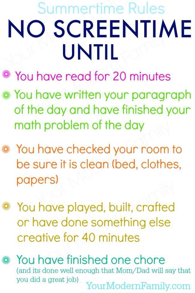 kids daily schedule printable
