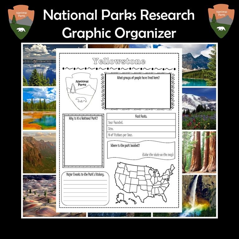 Download National Parks Research Graphic Organizers | Graphic ...