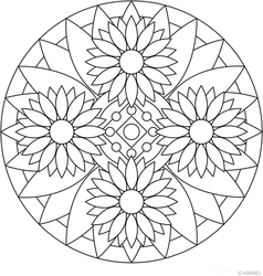 Mandalamonster Sunflower MandalaMandala DesignSunflower Coloring PagesColoring