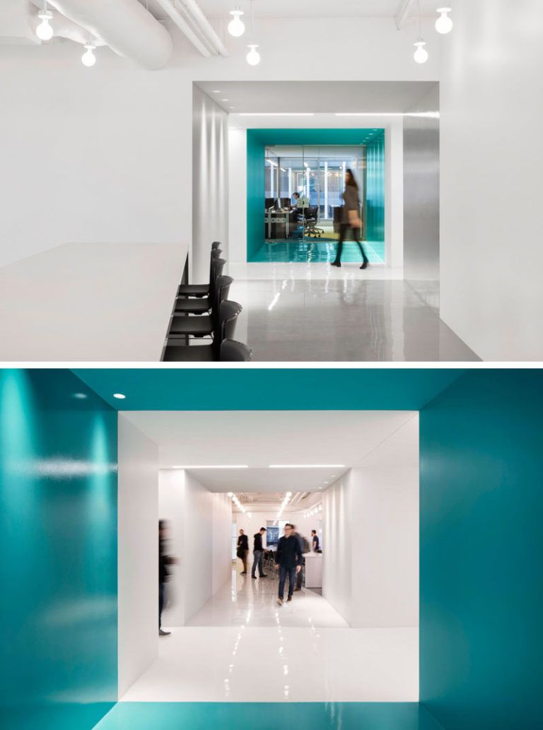 This New Office Interior Uses Wood And Black Frames To Clearly Define Spaces Office Interior Design Office Interiors Office Design